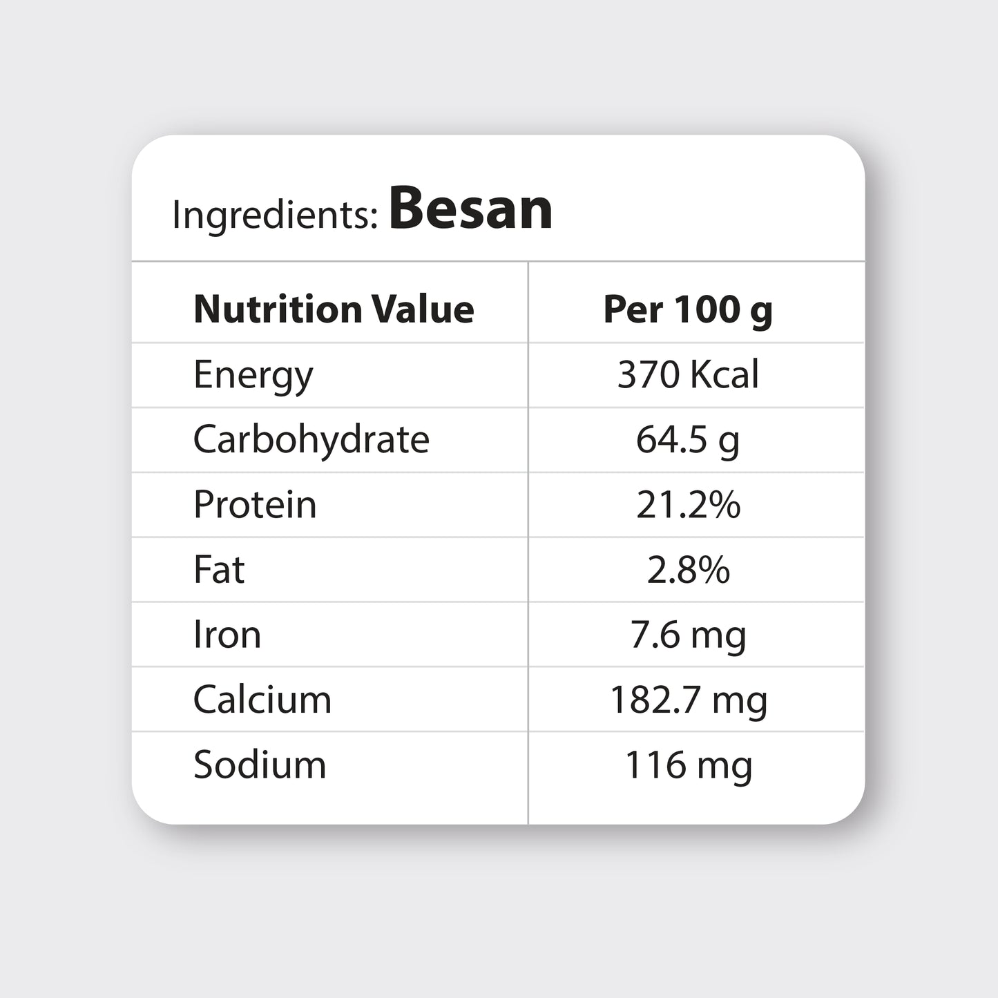 Unadulterated Besan 500 g